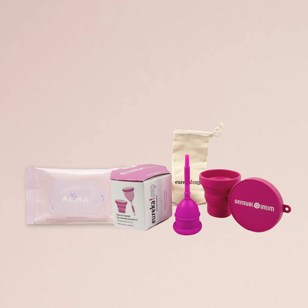 Pack copa menstrual Eureka!Cup + Toallitas biodegradables MyAlma