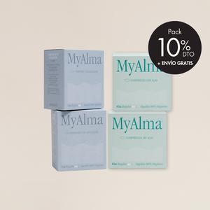 Pack tampones y compresas de algodón 100% orgánico