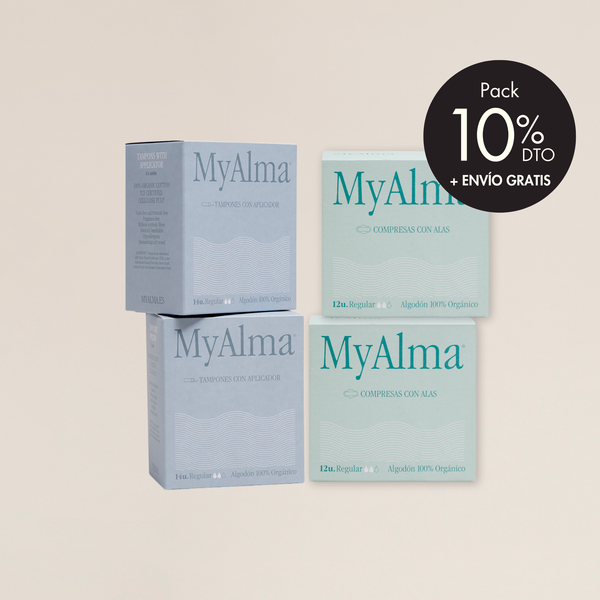 Pack tampones y compresas de algodón 100% orgánico