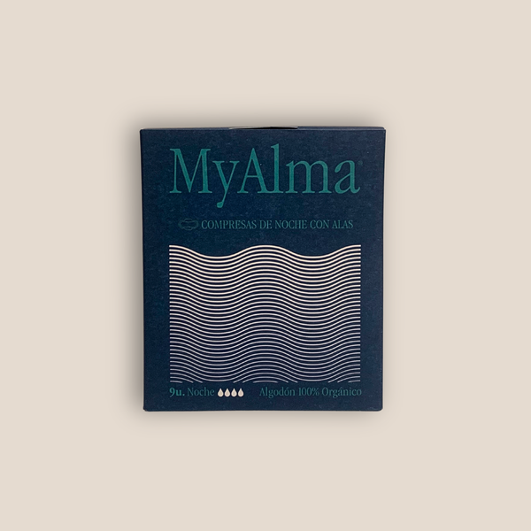 Compresas de noche, algodón 100% orgánico