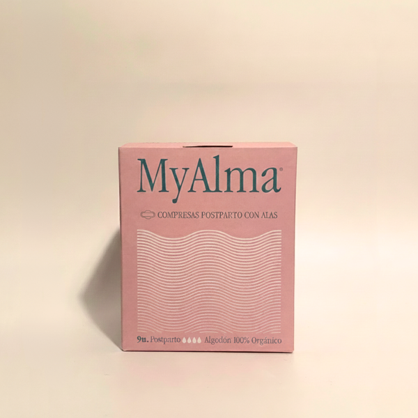 Compresas postparto, algodón 100% orgánico