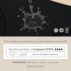 Braga Menstrual Protección SÚPER PLUS de Bambú 100% orgánico