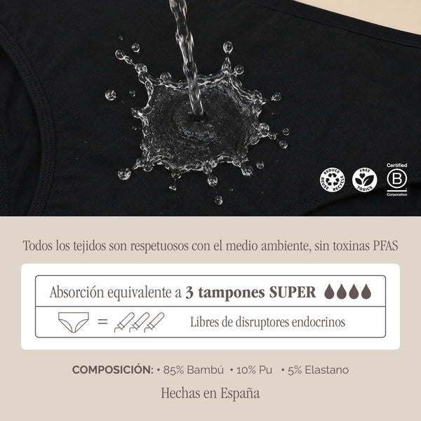 Braga Menstrual Tanga - Bambú 100% orgánico
