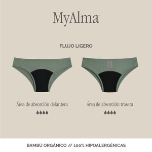 Braga Menstrual Flujo LIGERO - Bambú 100% orgánico