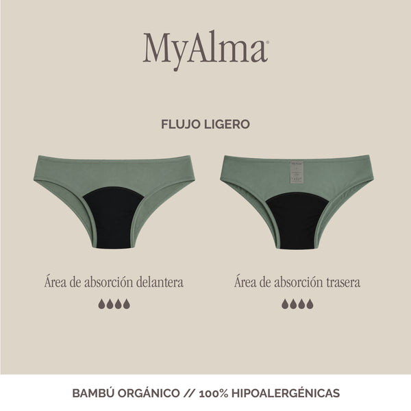 Braga Menstrual Flujo LIGERO - Bambú 100% orgánico