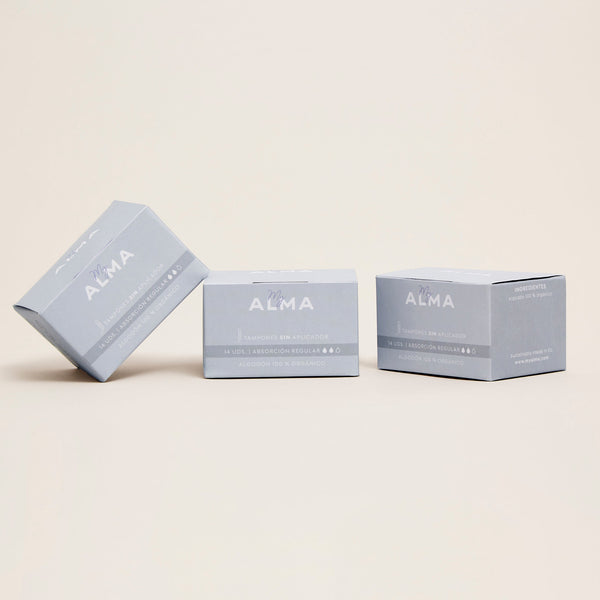 Pack de tampones sin aplicador de algodón 100% orgánico