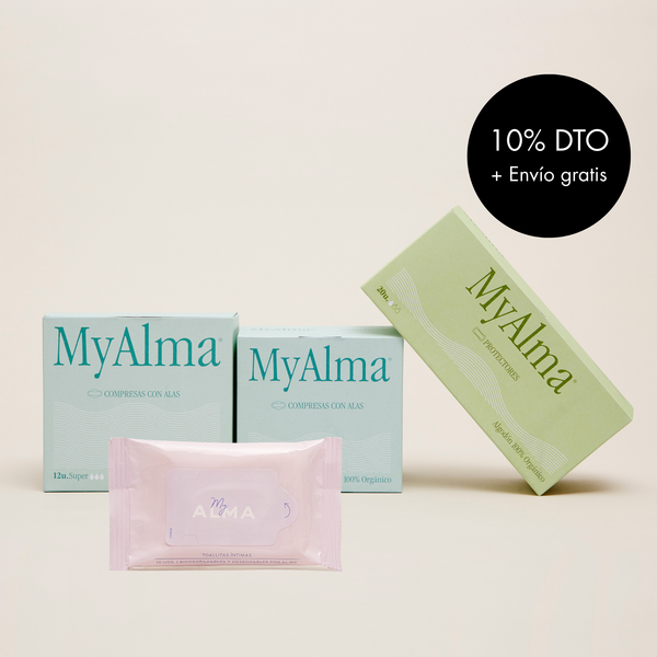 Pack salvaslips, compresas y toallitas