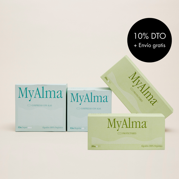 Pack salvaslips y compresas 100% algodón orgánico