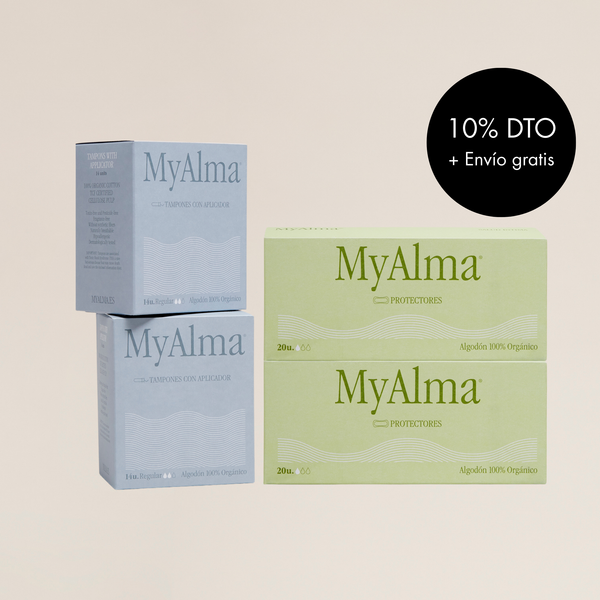 Pack tampones y salvaslips, 100% algodón orgánico