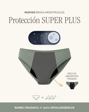 Braga Menstrual Protección SÚPER PLUS de Bambú 100% orgánico